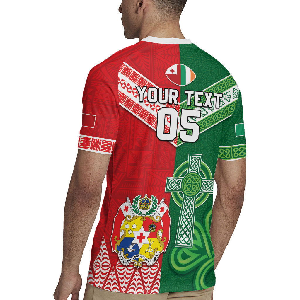 Tonga Ireland Rugby Custom Rugby Jersey Ikale Tahi With Shamrocks Together