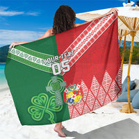 Tonga Ireland Rugby Custom Sarong Ikale Tahi With Shamrocks Together