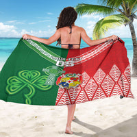 Tonga Ireland Rugby Custom Sarong Ikale Tahi With Shamrocks Together