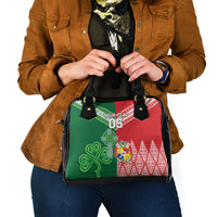 Tonga Ireland Rugby Custom Shoulder Handbag Ikale Tahi With Shamrocks Together