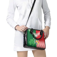 Tonga Ireland Rugby Custom Shoulder Handbag Ikale Tahi With Shamrocks Together
