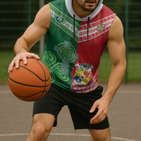 Tonga Ireland Rugby Custom Sleeveless Hoodie Ikale Tahi With Shamrocks Together