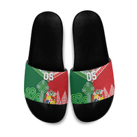 Tonga Ireland Rugby Custom Slide Sandals Ikale Tahi With Shamrocks Together