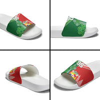 Tonga Ireland Rugby Custom Slide Sandals Ikale Tahi With Shamrocks Together