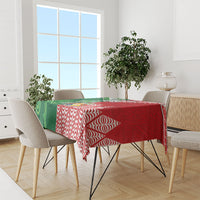 Tonga Ireland Rugby Custom Tablecloth Ikale Tahi With Shamrocks Together
