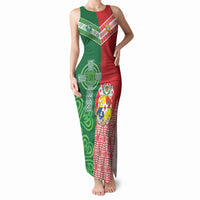 Tonga Ireland Rugby Custom Tank Maxi Dress Ikale Tahi With Shamrocks Together