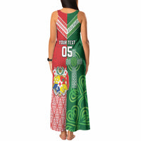 Tonga Ireland Rugby Custom Tank Maxi Dress Ikale Tahi With Shamrocks Together