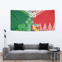 Tonga Ireland Rugby Custom Tapestry Ikale Tahi With Shamrocks Together