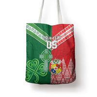Tonga Ireland Rugby Custom Tote Bag Ikale Tahi With Shamrocks Together