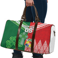 Tonga Ireland Rugby Custom Travel Bag Ikale Tahi With Shamrocks Together