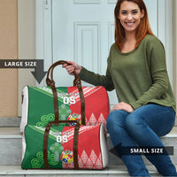 Tonga Ireland Rugby Custom Travel Bag Ikale Tahi With Shamrocks Together