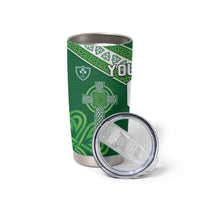 Tonga Ireland Rugby Custom Tumbler Cup Ikale Tahi With Shamrocks Together