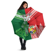 Tonga Ireland Rugby Custom Umbrella Ikale Tahi With Shamrocks Together