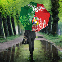 Tonga Ireland Rugby Custom Umbrella Ikale Tahi With Shamrocks Together