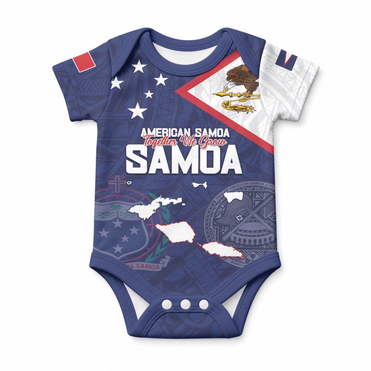 Personalized American Samoa And Samoa Baby Onesie Together We Grow