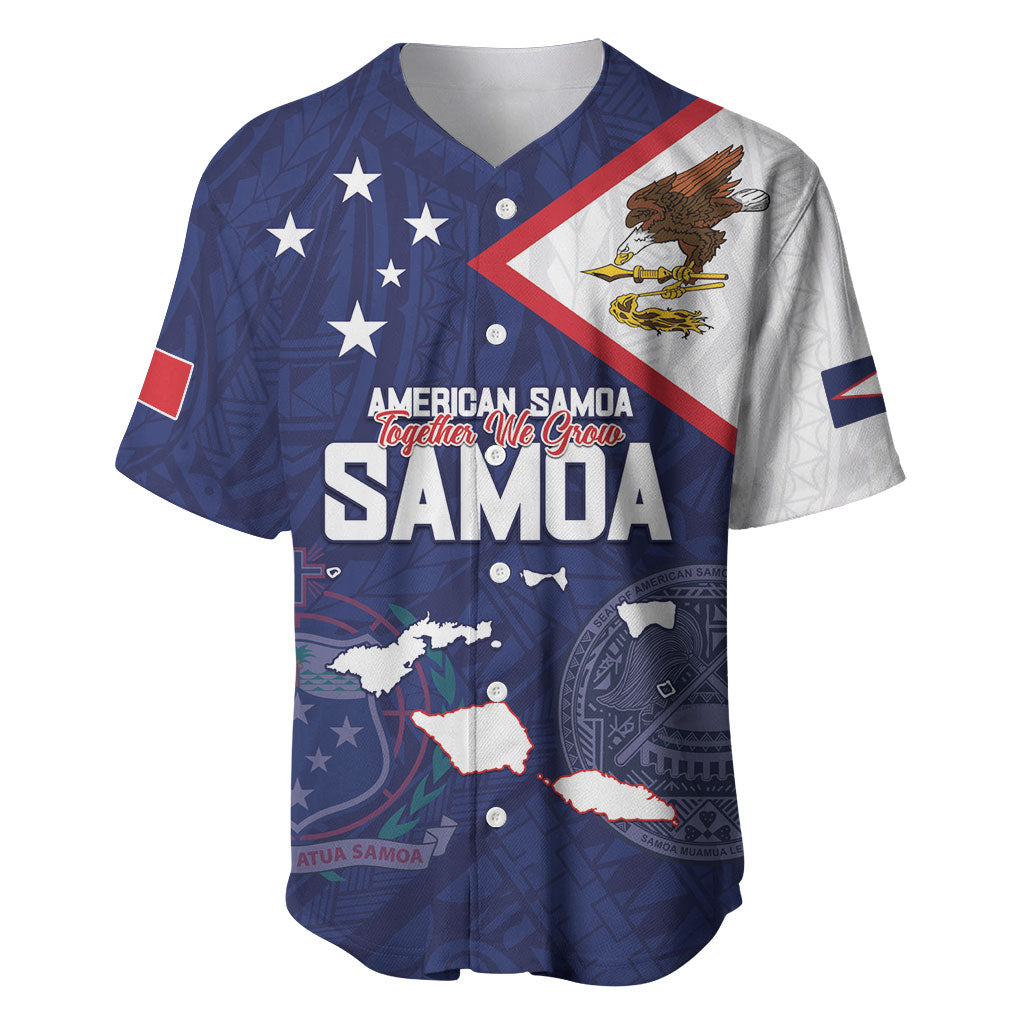 Personalized American Samoa And Samoa Baseball Jersey Together We Grow