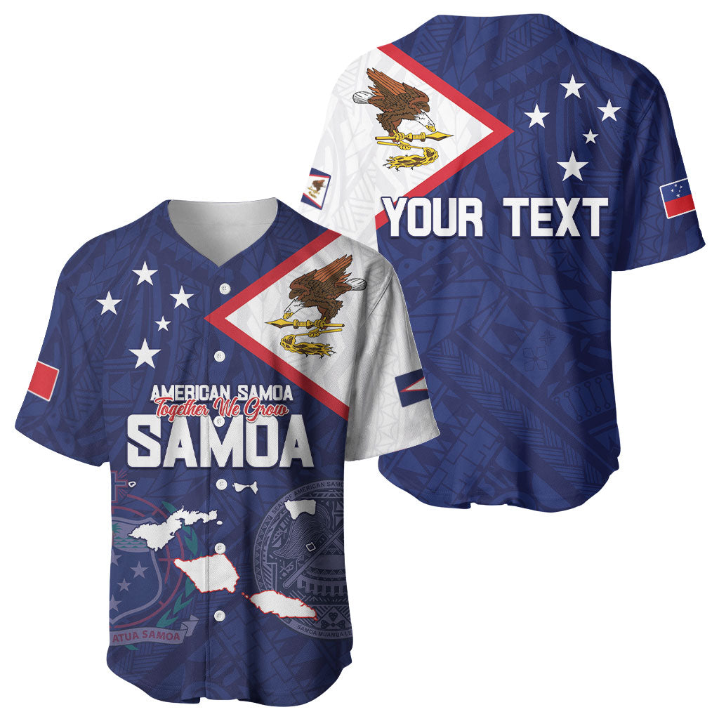 Personalized American Samoa And Samoa Baseball Jersey Together We Grow