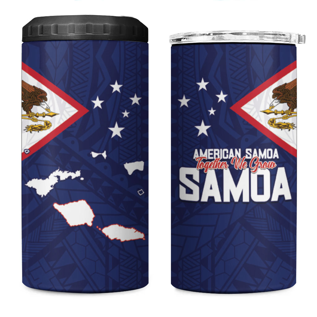 American Samoa And Samoa 4 in 1 Can Cooler Tumbler Together We Grow