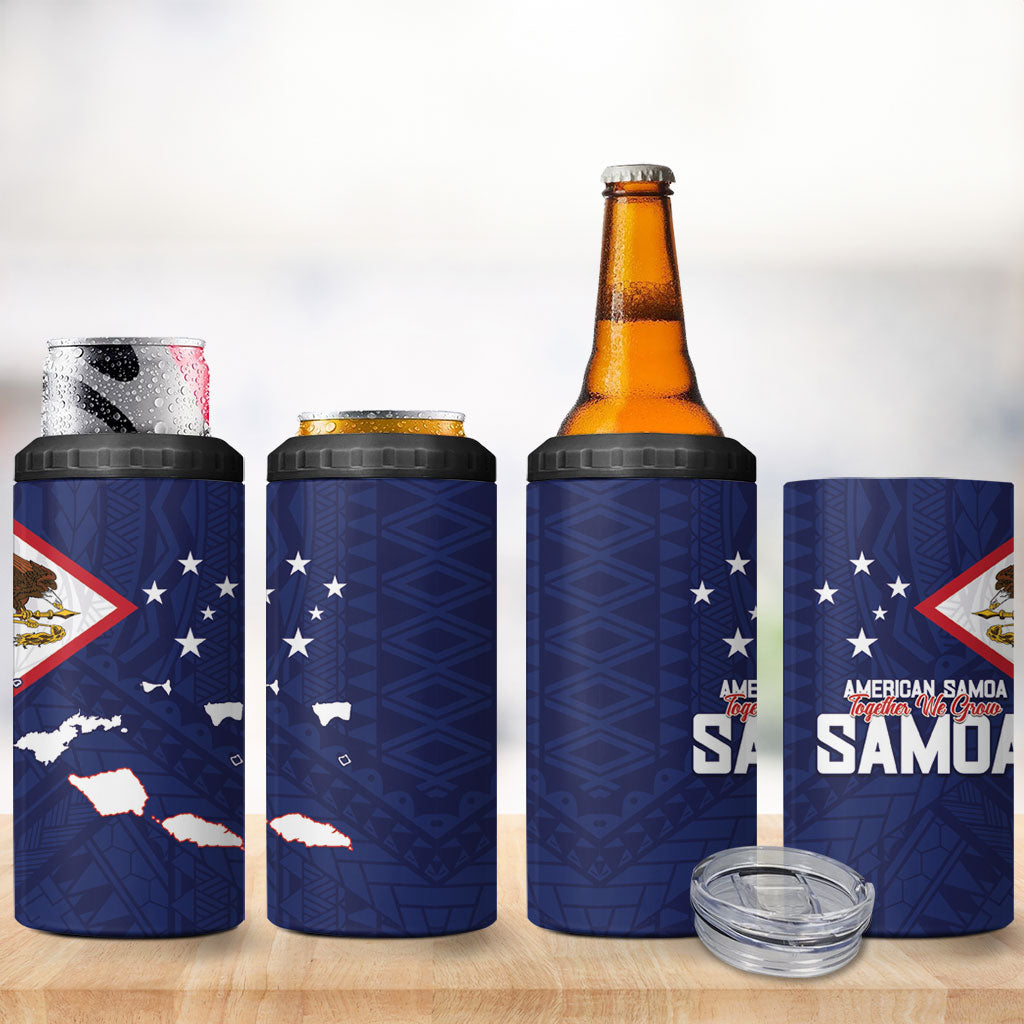 American Samoa And Samoa 4 in 1 Can Cooler Tumbler Together We Grow