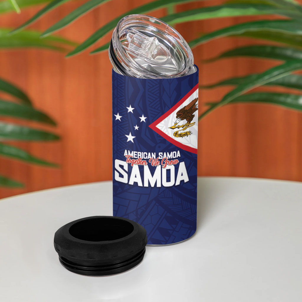 American Samoa And Samoa 4 in 1 Can Cooler Tumbler Together We Grow