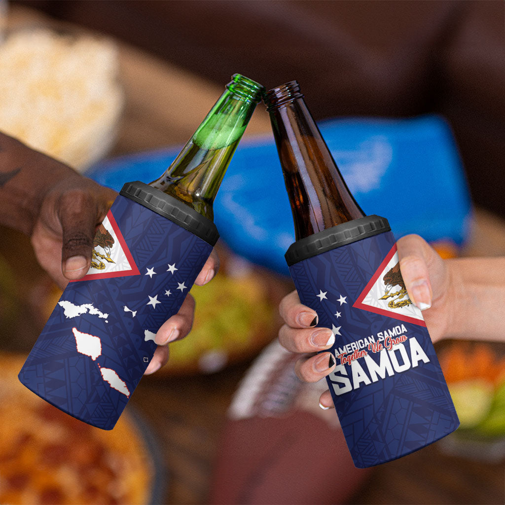 American Samoa And Samoa 4 in 1 Can Cooler Tumbler Together We Grow