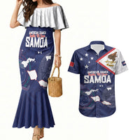 Personalized American Samoa And Samoa Couples Matching Mermaid Dress and Hawaiian Shirt Together We Grow