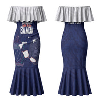 Personalized American Samoa And Samoa Couples Matching Mermaid Dress and Long Sleeve Button Shirt Together We Grow