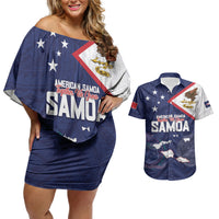 Personalized American Samoa And Samoa Couples Matching Off Shoulder Short Dress and Hawaiian Shirt Together We Grow