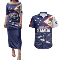 Personalized American Samoa And Samoa Couples Matching Puletasi and Hawaiian Shirt Together We Grow