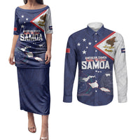 Personalized American Samoa And Samoa Couples Matching Puletasi and Long Sleeve Button Shirt Together We Grow