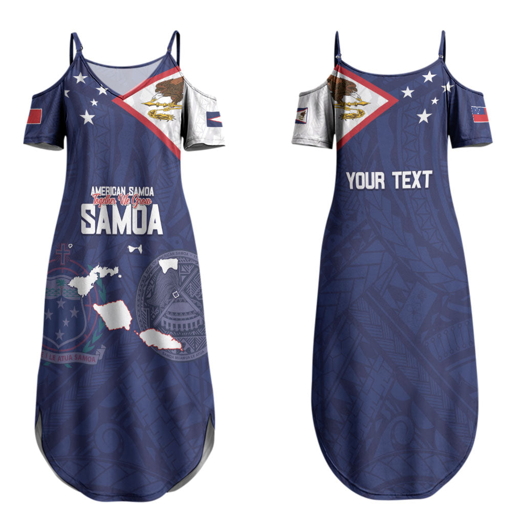 Personalized American Samoa And Samoa Couples Matching Summer Maxi Dress and Hawaiian Shirt Together We Grow