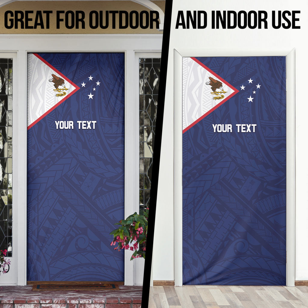 Personalized American Samoa And Samoa Door Cover Together We Grow