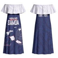 Personalized American Samoa And Samoa Family Matching Off Shoulder Maxi Dress and Hawaiian Shirt Together We Grow