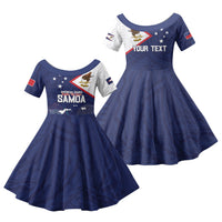 Personalized American Samoa And Samoa Family Matching Off Shoulder Short Dress and Hawaiian Shirt Together We Grow