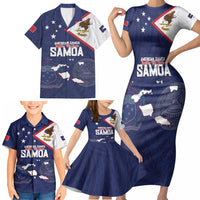 Personalized American Samoa And Samoa Family Matching Short Sleeve Bodycon Dress and Hawaiian Shirt Together We Grow