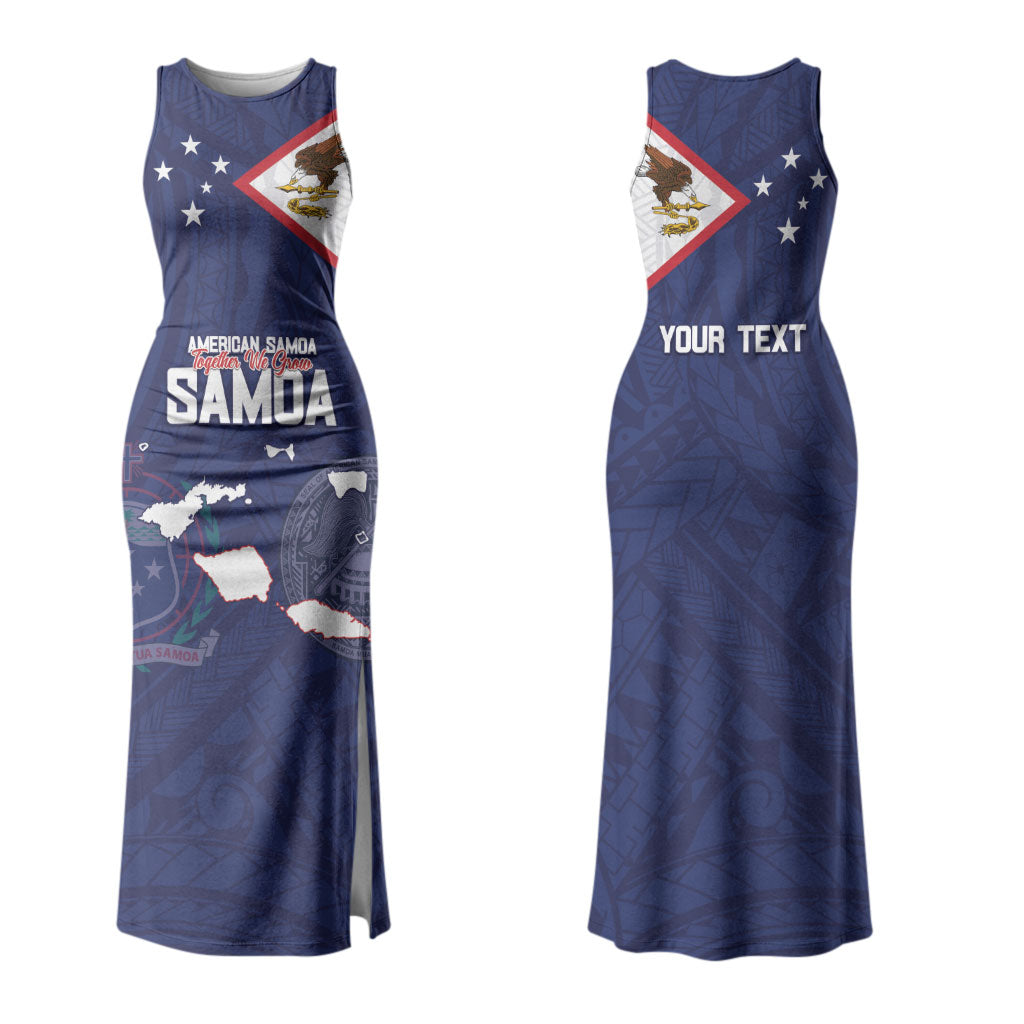 Personalized American Samoa And Samoa Family Matching Tank Maxi Dress and Hawaiian Shirt Together We Grow