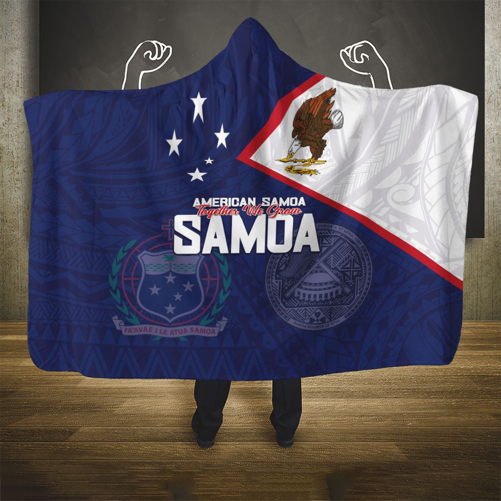 American Samoa And Samoa Hooded Blanket Together We Grow