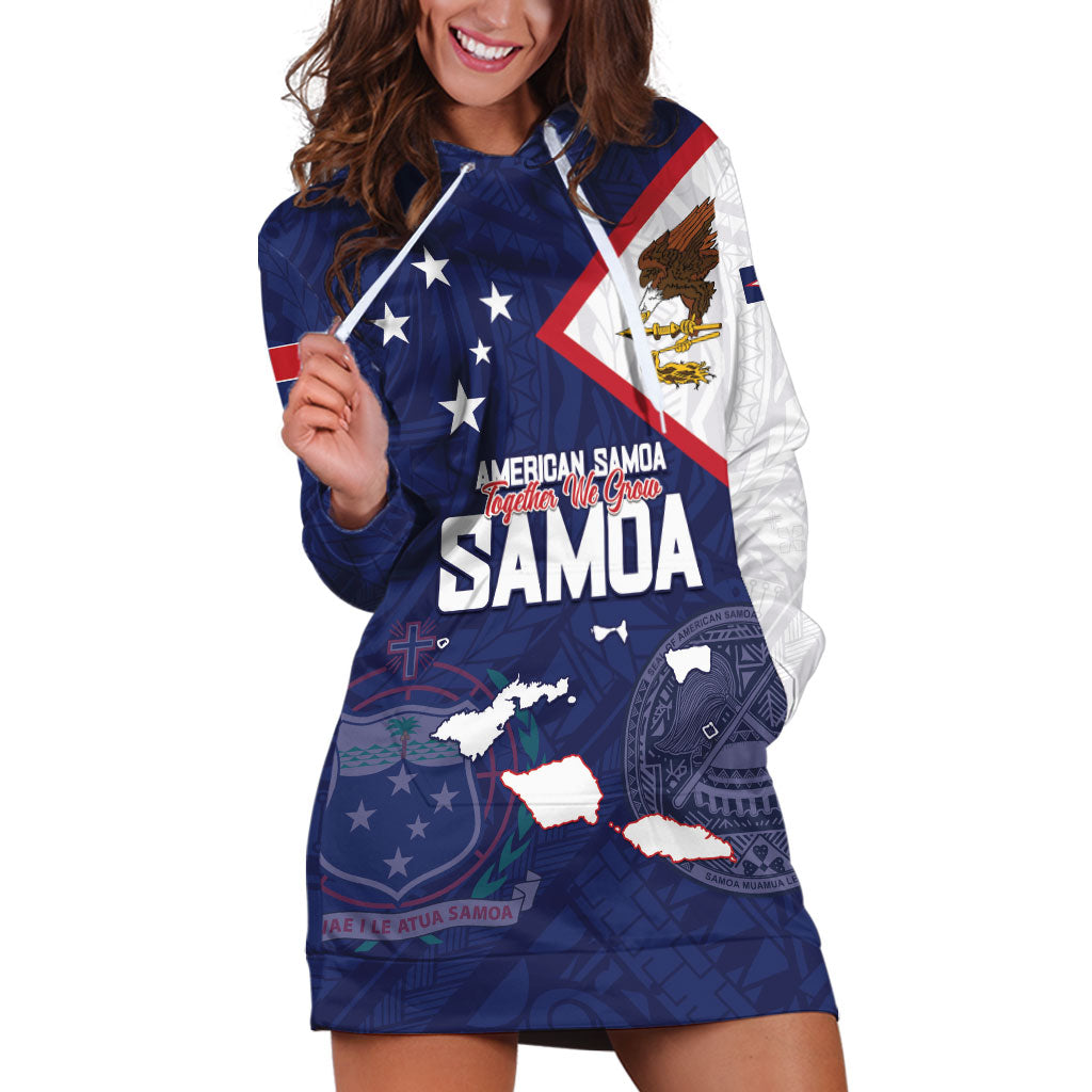 Personalized American Samoa And Samoa Hoodie Dress Together We Grow