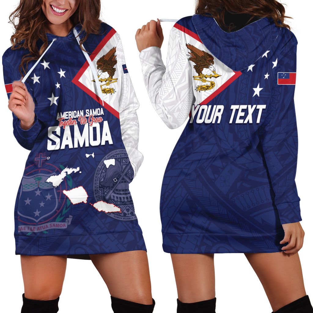 Personalized American Samoa And Samoa Hoodie Dress Together We Grow