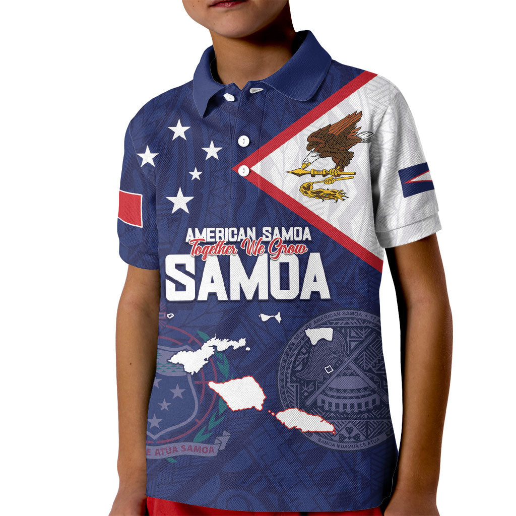 Personalized American Samoa And Samoa Kid Polo Shirt Together We Grow