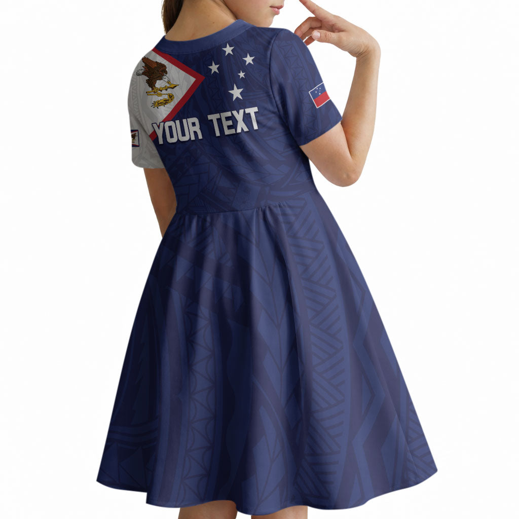 Personalized American Samoa And Samoa Kid Short Sleeve Dress Together We Grow