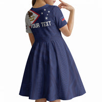 Personalized American Samoa And Samoa Kid Short Sleeve Dress Together We Grow