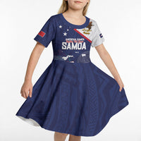 Personalized American Samoa And Samoa Kid Short Sleeve Dress Together We Grow