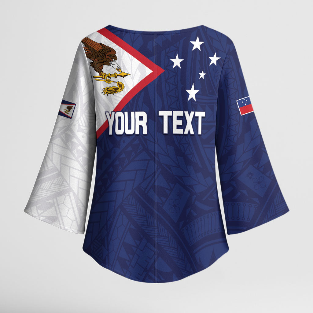 Personalized American Samoa And Samoa Kimono Sleeve Blouse Together We Grow