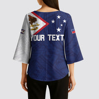 Personalized American Samoa And Samoa Kimono Sleeve Blouse Together We Grow