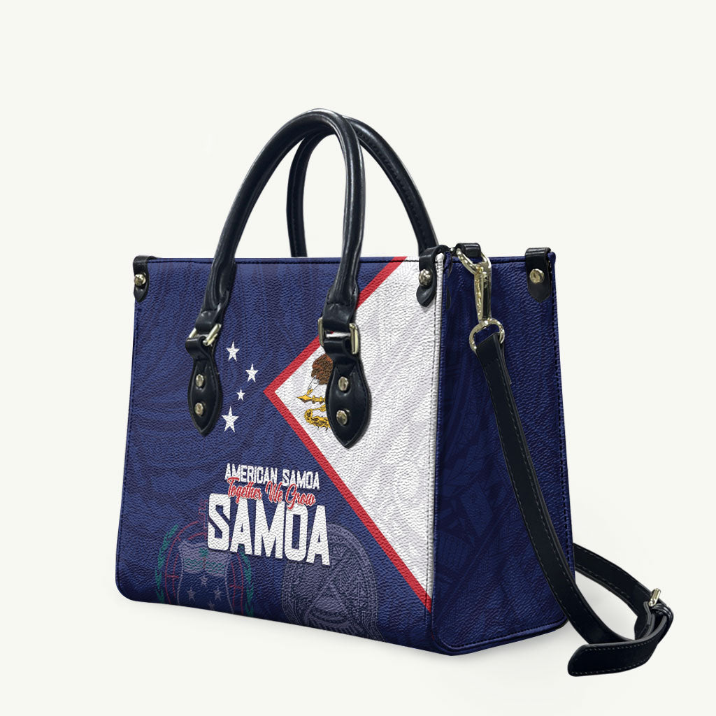 American Samoa And Samoa Leather Bag Together We Grow