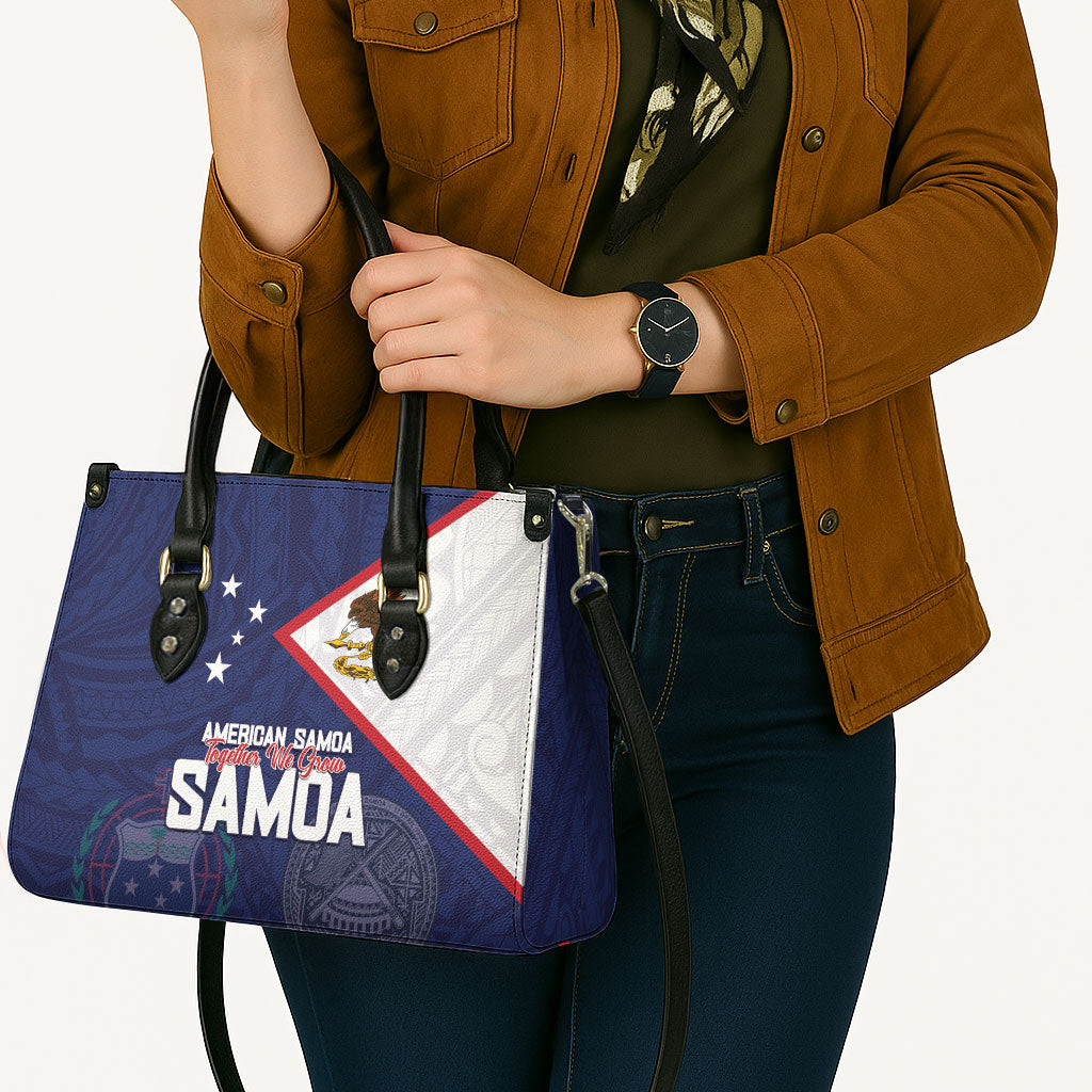 American Samoa And Samoa Leather Bag Together We Grow