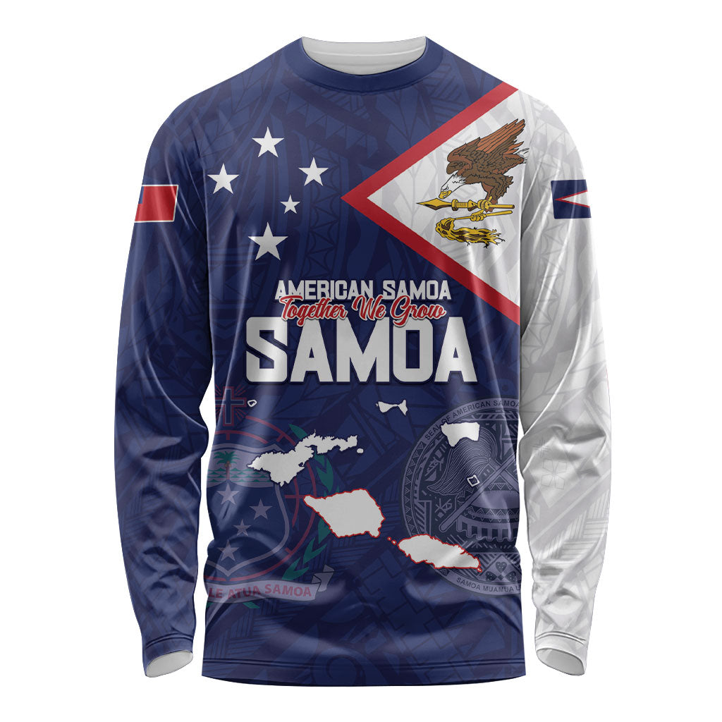 Personalized American Samoa And Samoa Long Sleeve Shirt Together We Grow