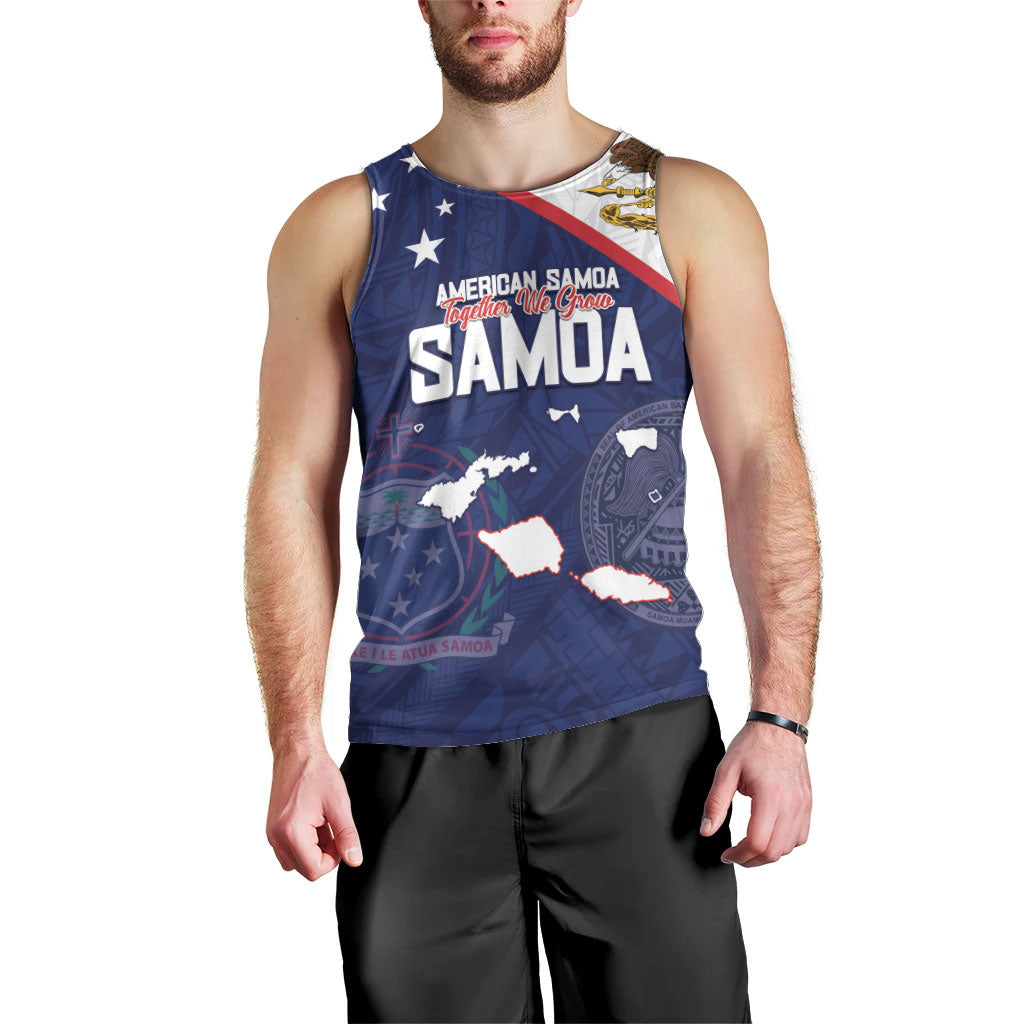 Personalized American Samoa And Samoa Men Tank Top Together We Grow