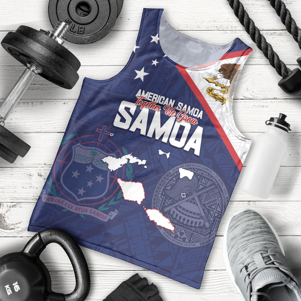 Personalized American Samoa And Samoa Men Tank Top Together We Grow